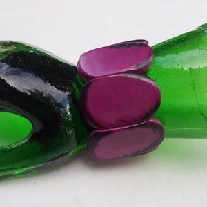 Bracelet Organic Tagua Nut Purple Stretch